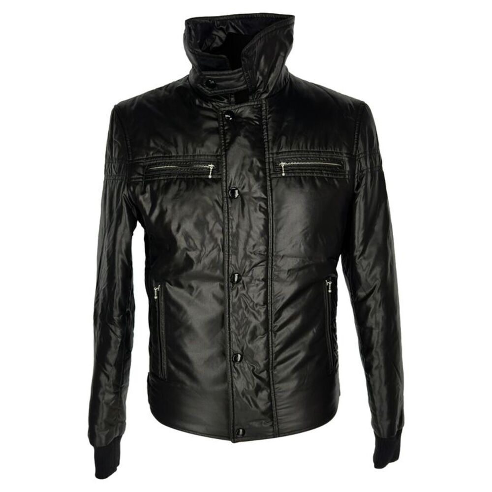 Saint Laurent Button-Down Padded Jacket in Black Polyamide